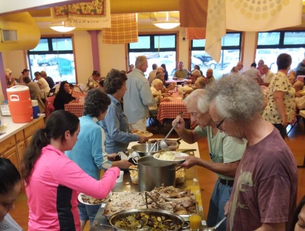 People eating a meal